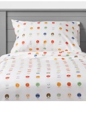 Pillowfort Target Emotion Emoji Microfiber 4pc Full Size Sheet Set NEW W/ TAG